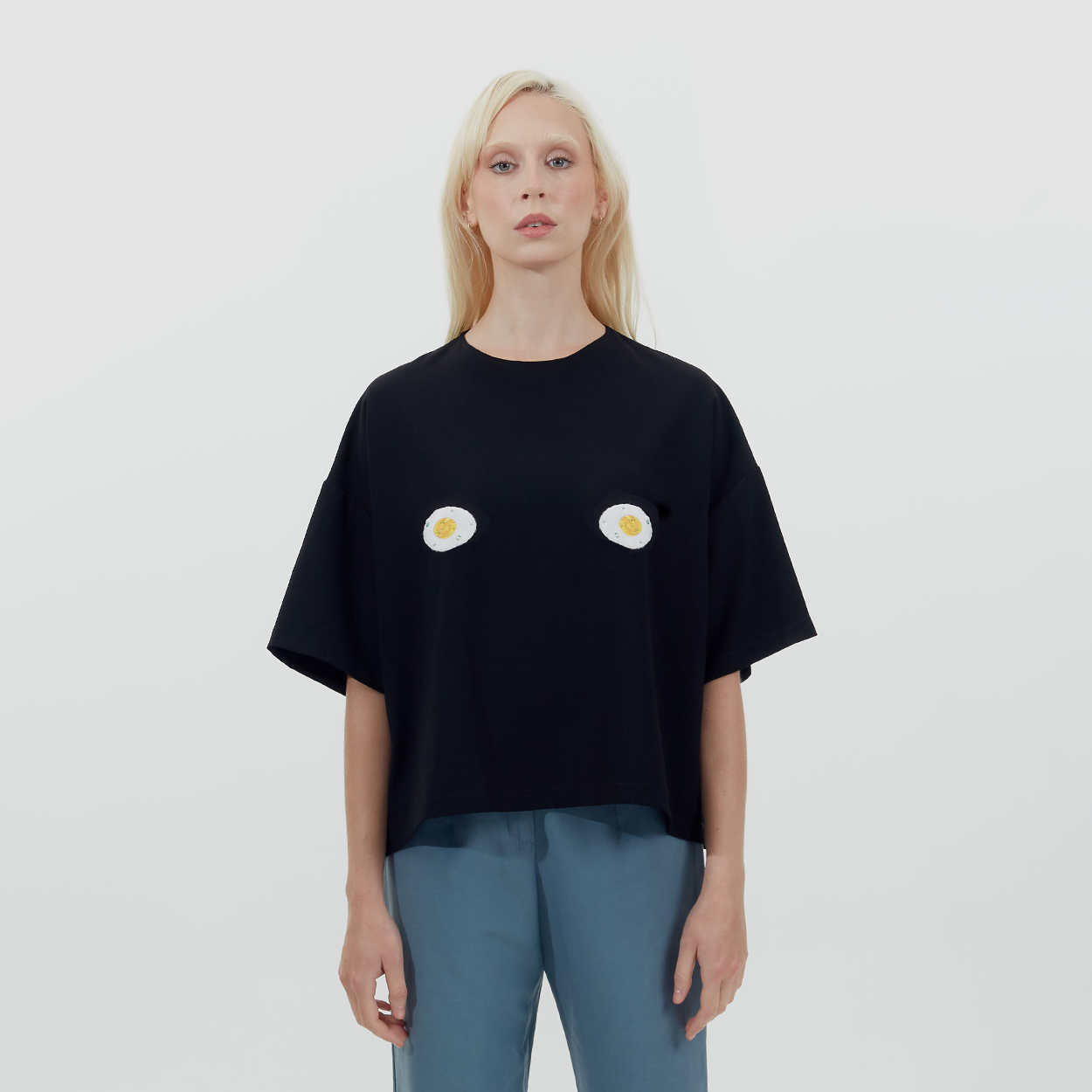 Embroidered Deviled Egg Top