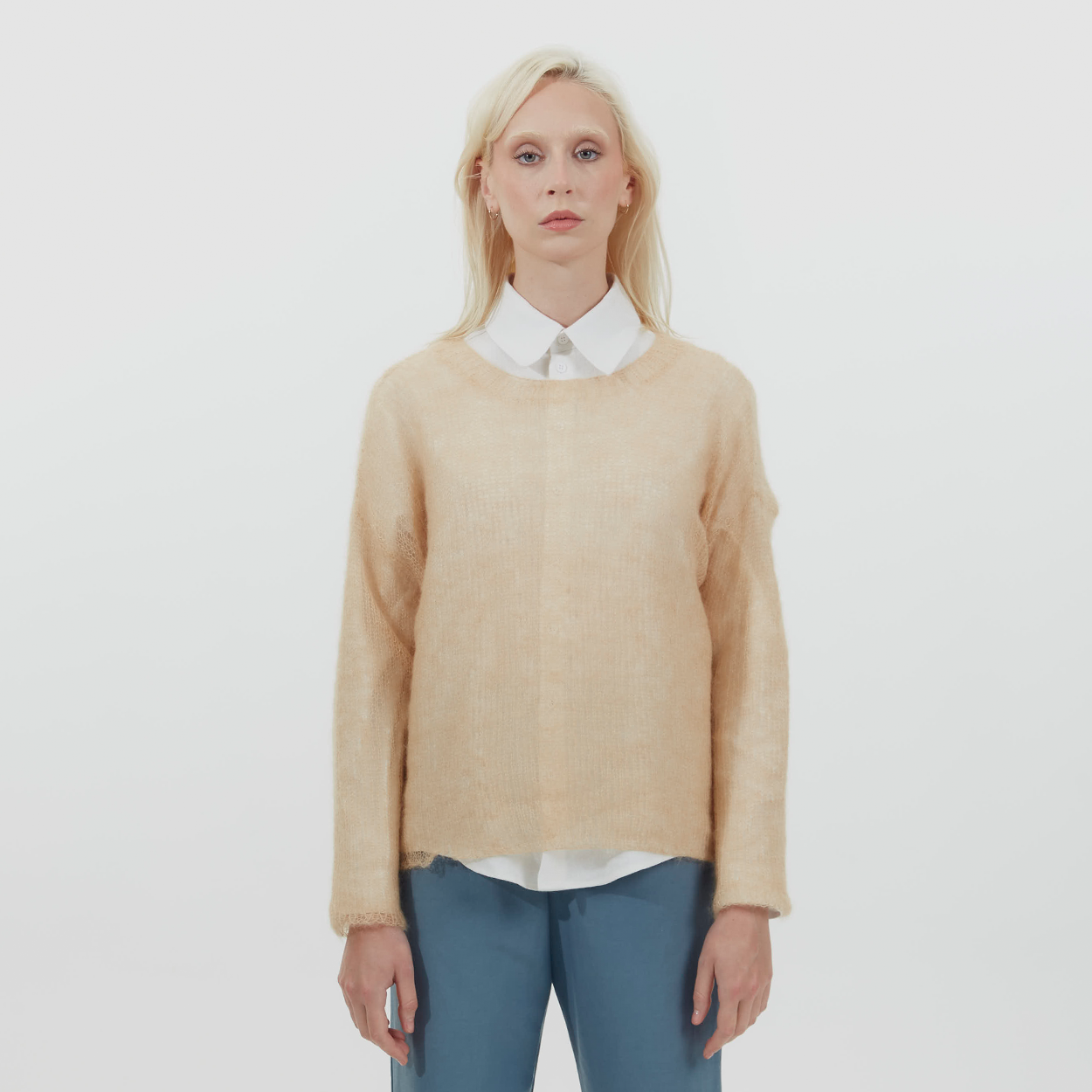 Fawn Mohair Pullover