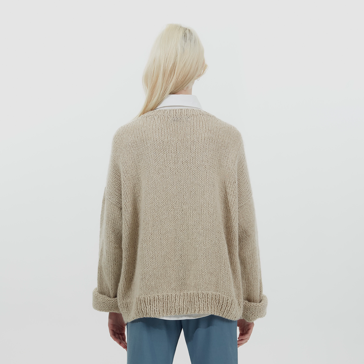 Almond Recycled Merino Pullover
