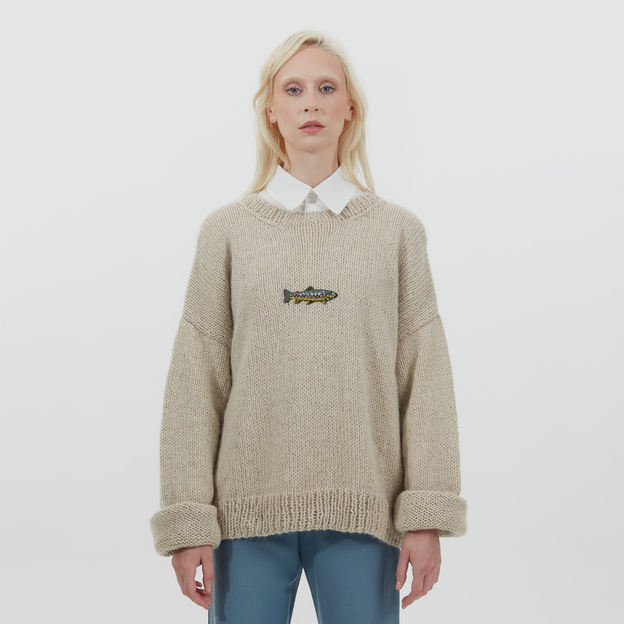 Almond Recycled Merino Pullover