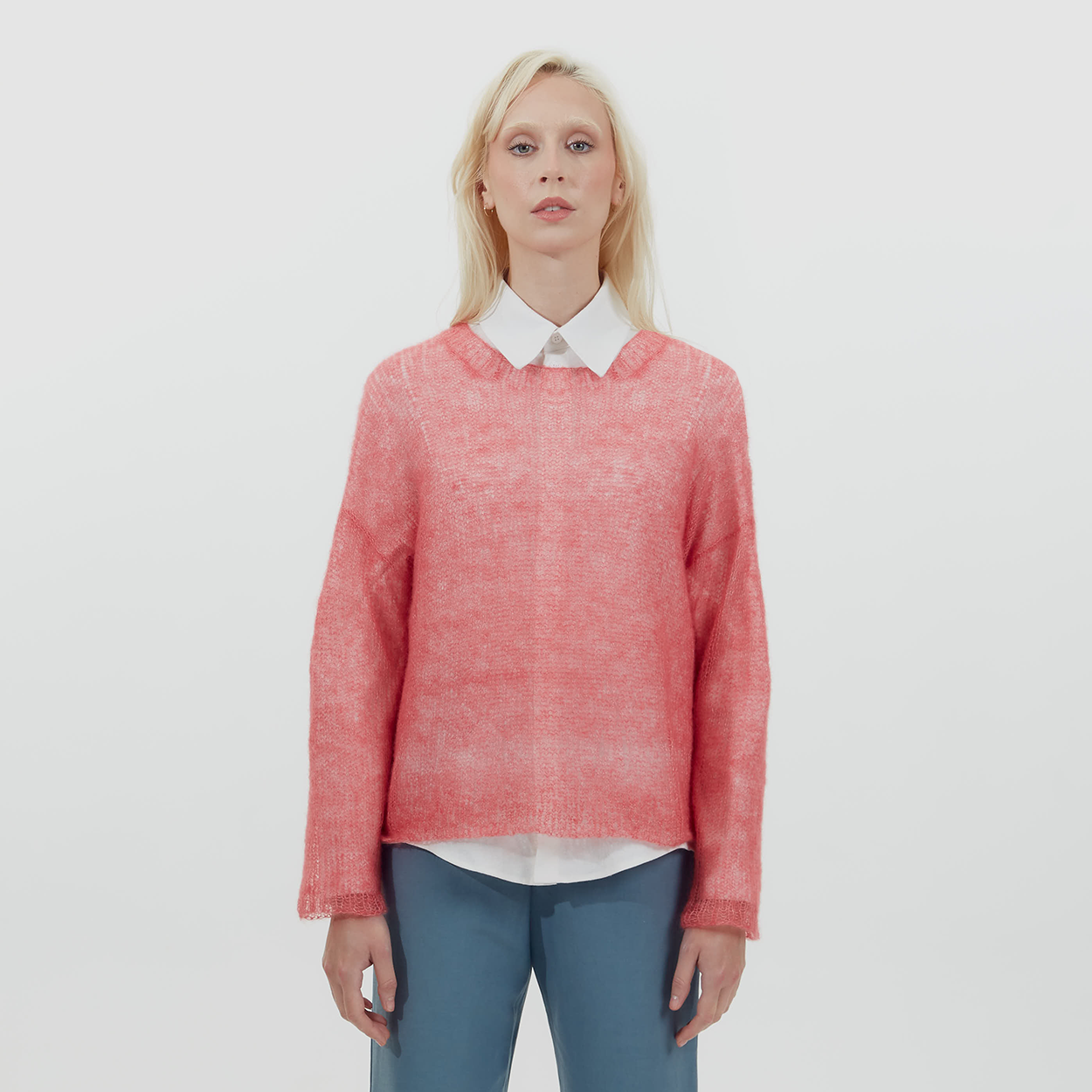 Watermelon Mohair Pullover
