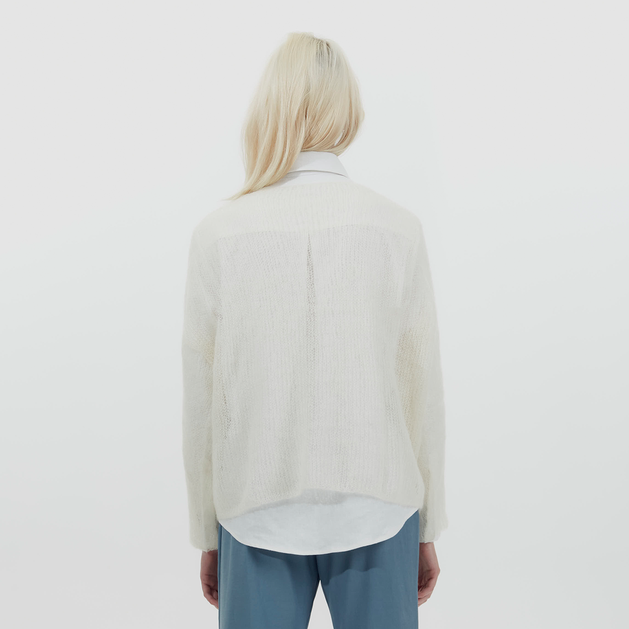 White Mohair Pullover