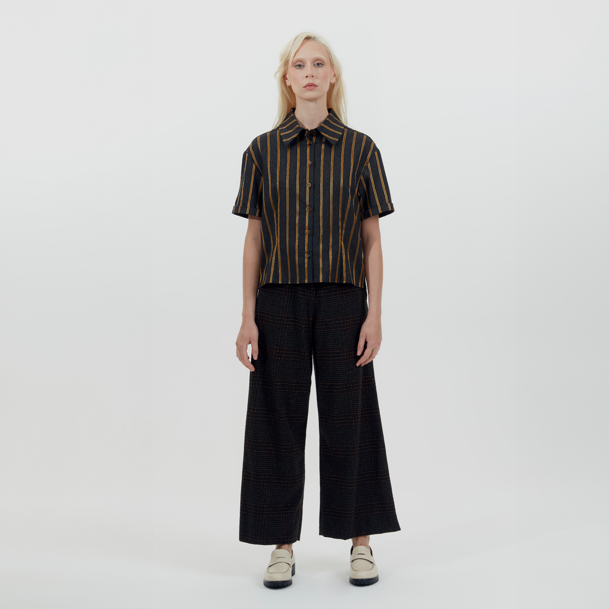 Cropped Wide Leg Pant