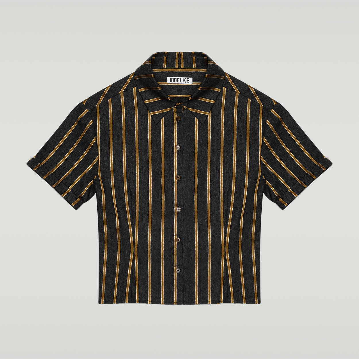 Metallic Darted Short Sleeve