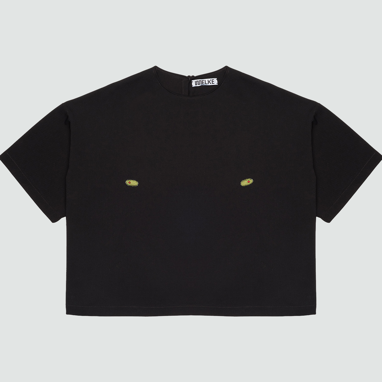 Embroidered Olive Top