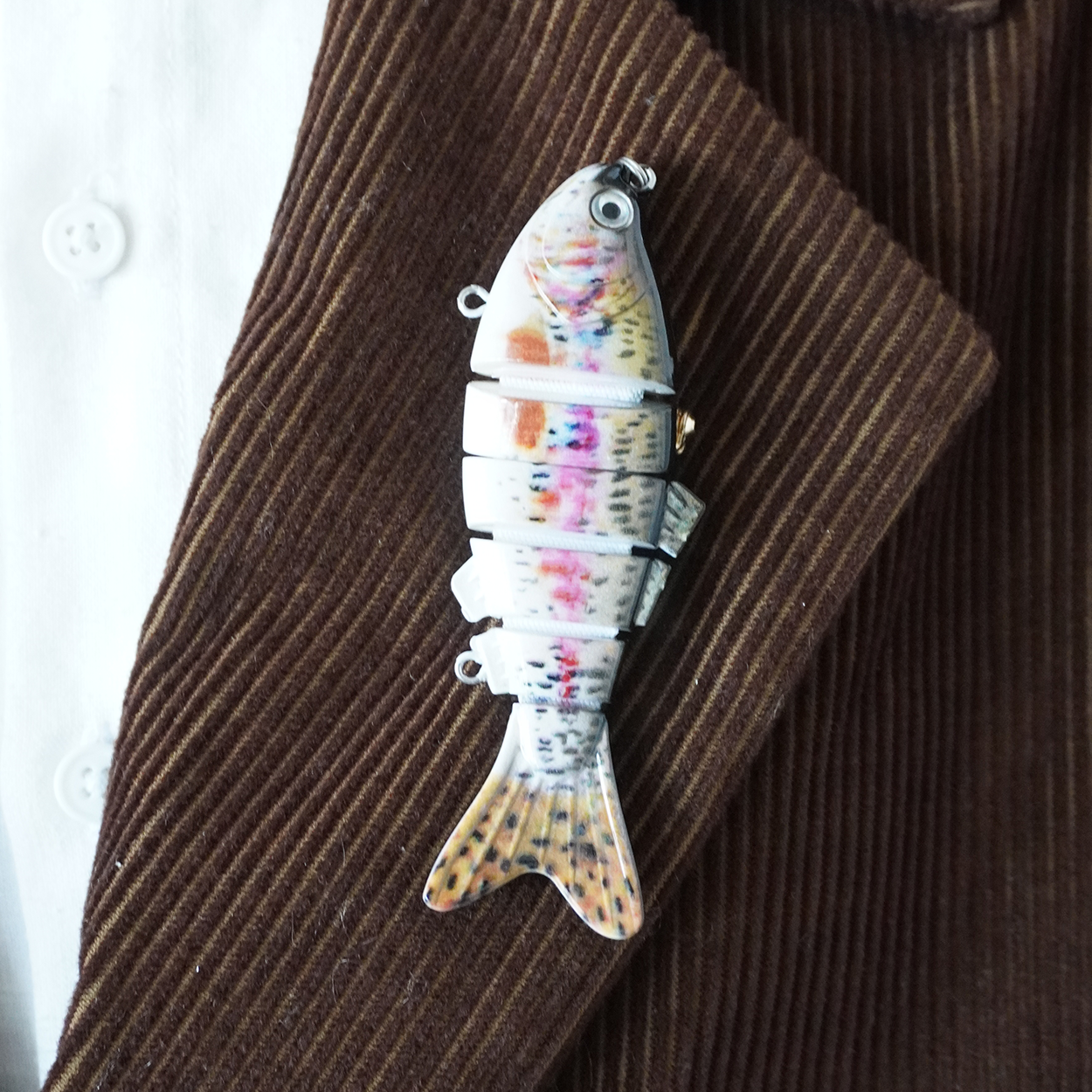 Rainbow Trout Brooch