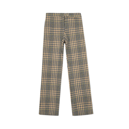 Plaid Straight Leg Pant