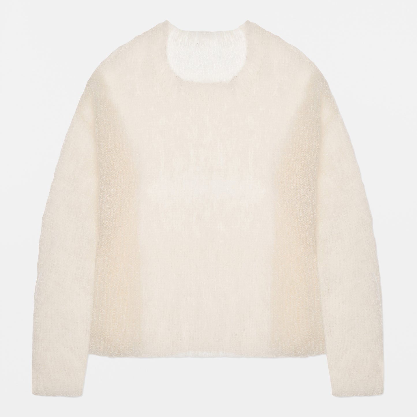 Cream Mohair Handknit Pullover