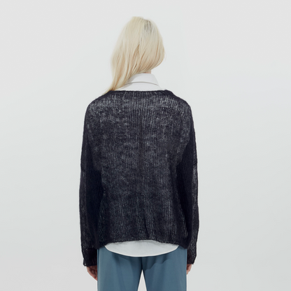 Black Mohair Pullover