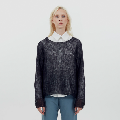 Black Mohair Pullover