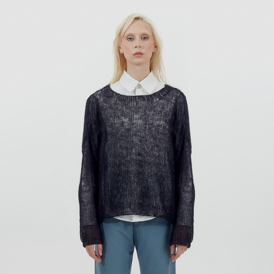 Black Mohair Pullover