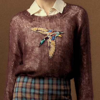Mohair Duck Pullover - Brown