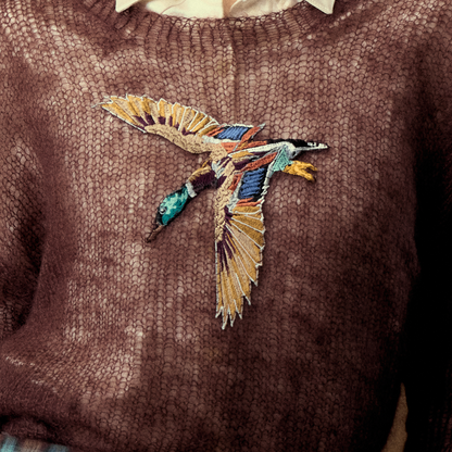 Mohair Duck Pullover - Brown