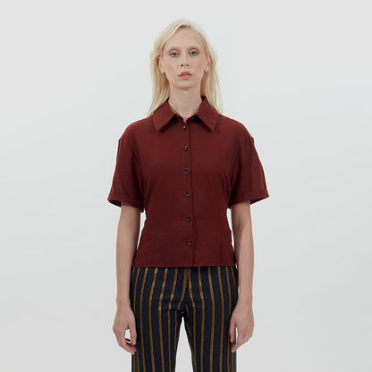 Cotton Darted Short Sleeve