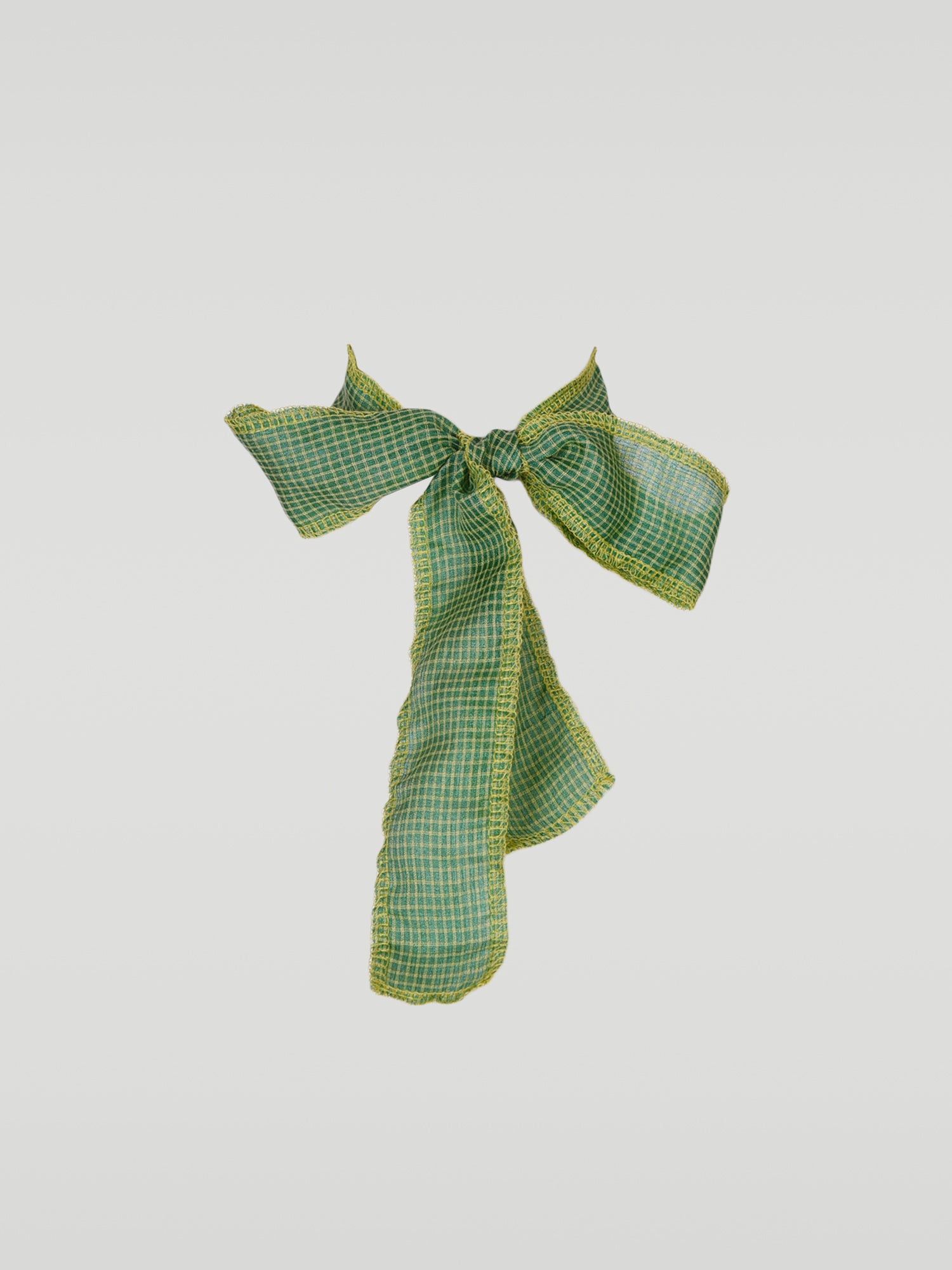 Serged Ribbon Lace - Green Plaid