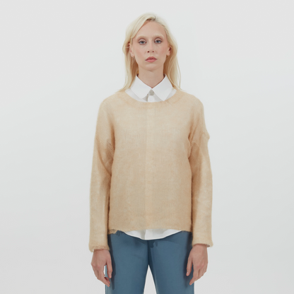 Fawn Mohair Pullover