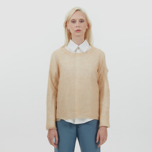 Fawn Mohair Pullover