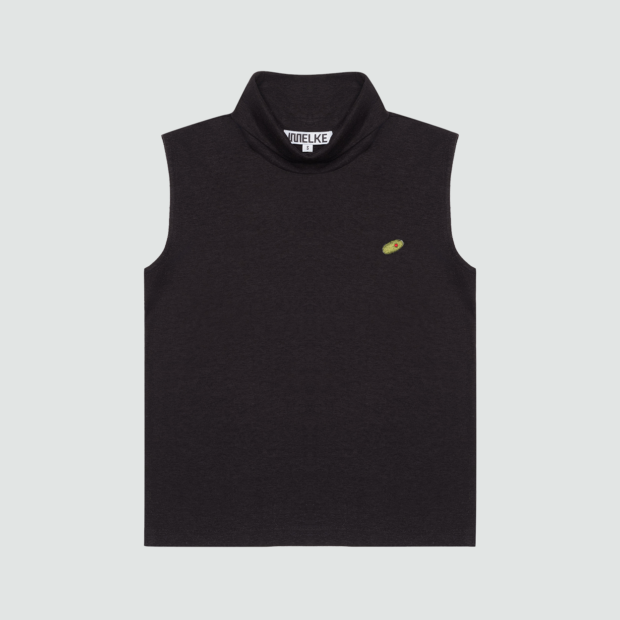 Embroidered Olive Tank