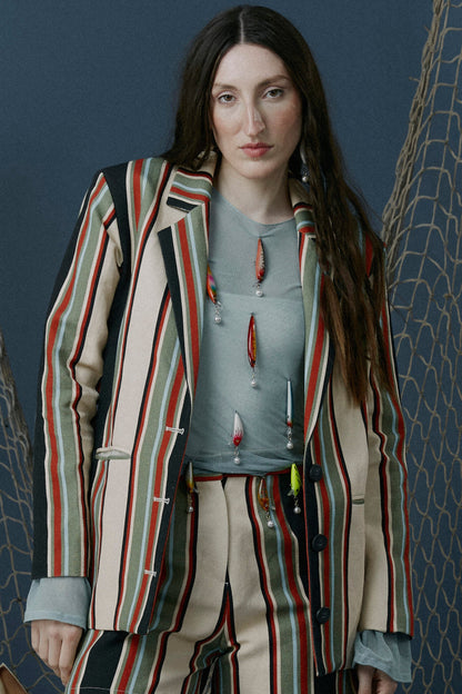 Striped Linen Blazer