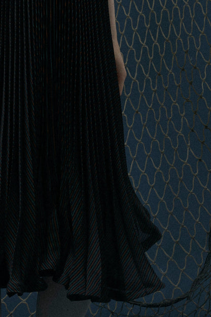 Plaid Pleated Midi