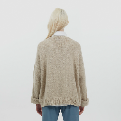 Almond Recycled Merino Pullover