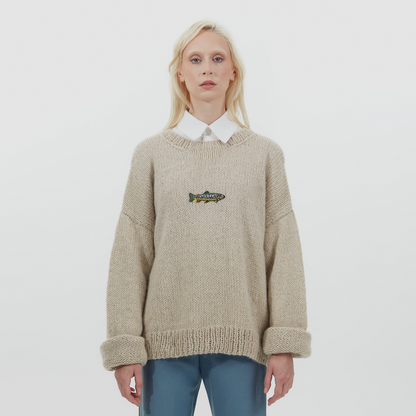 Almond Recycled Merino Pullover