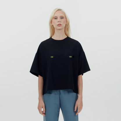 Embroidered Olive Top