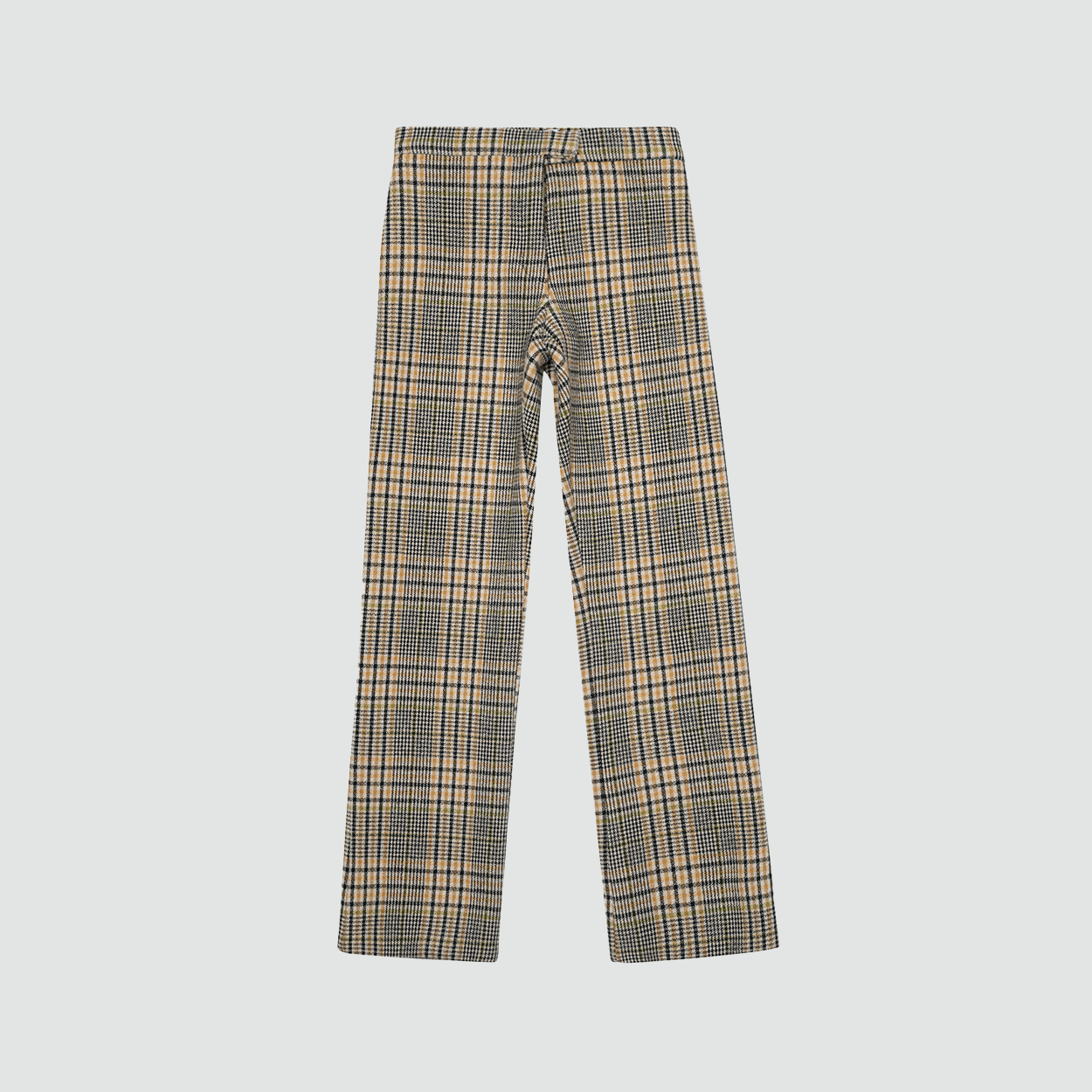 Plaid Straight Leg Pant