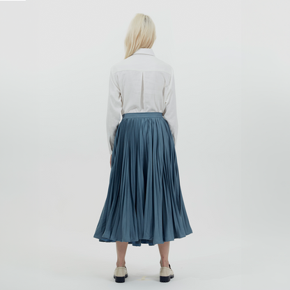 Twill Pleated Skirt