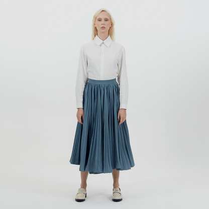 Twill Pleated Skirt