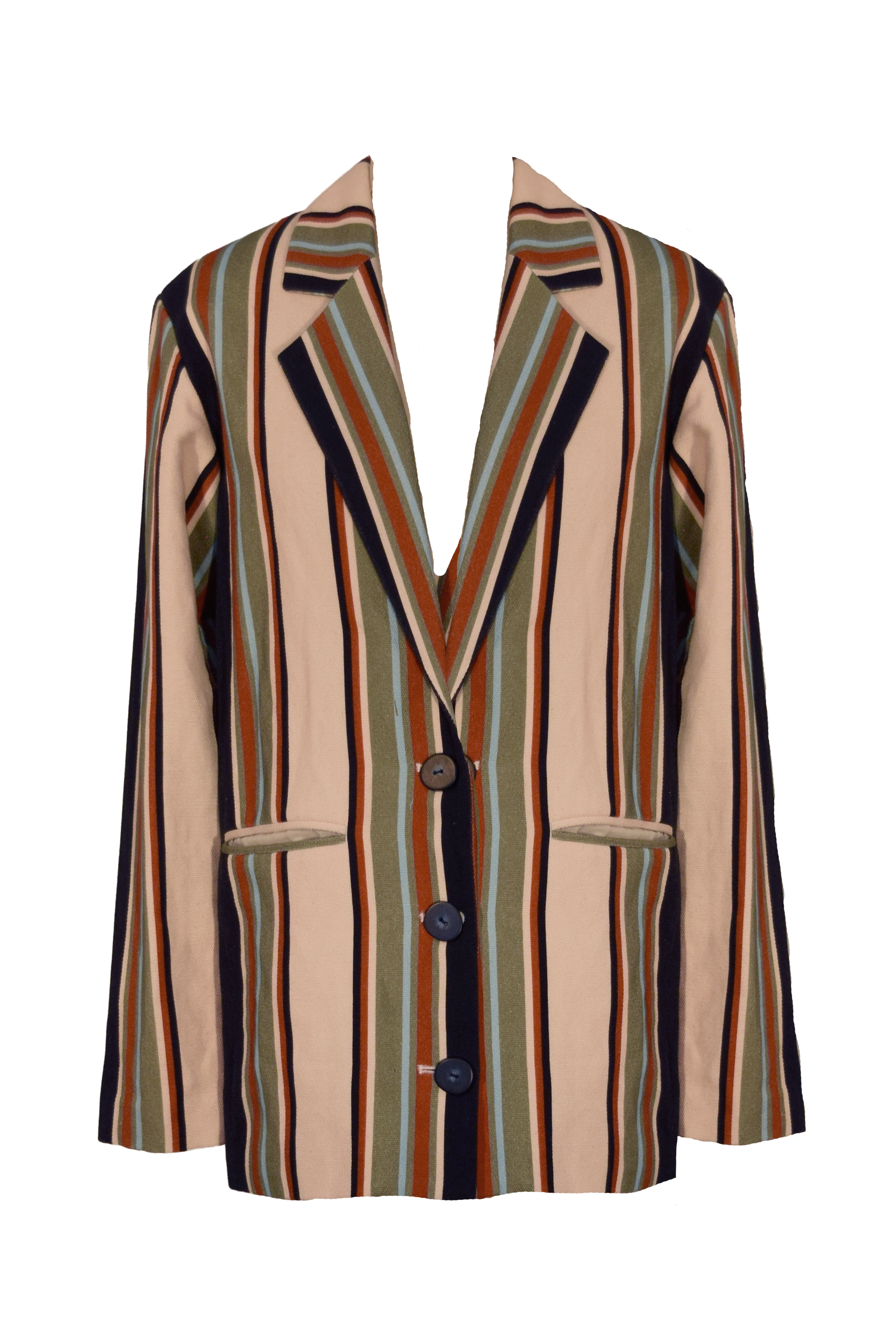 Striped Linen Blazer