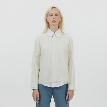 White Mohair Pullover