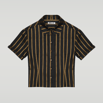 Metallic Darted Short Sleeve