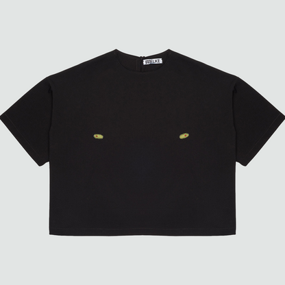 Embroidered Olive Top