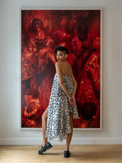 Size XS Loon Print Arrow Dress